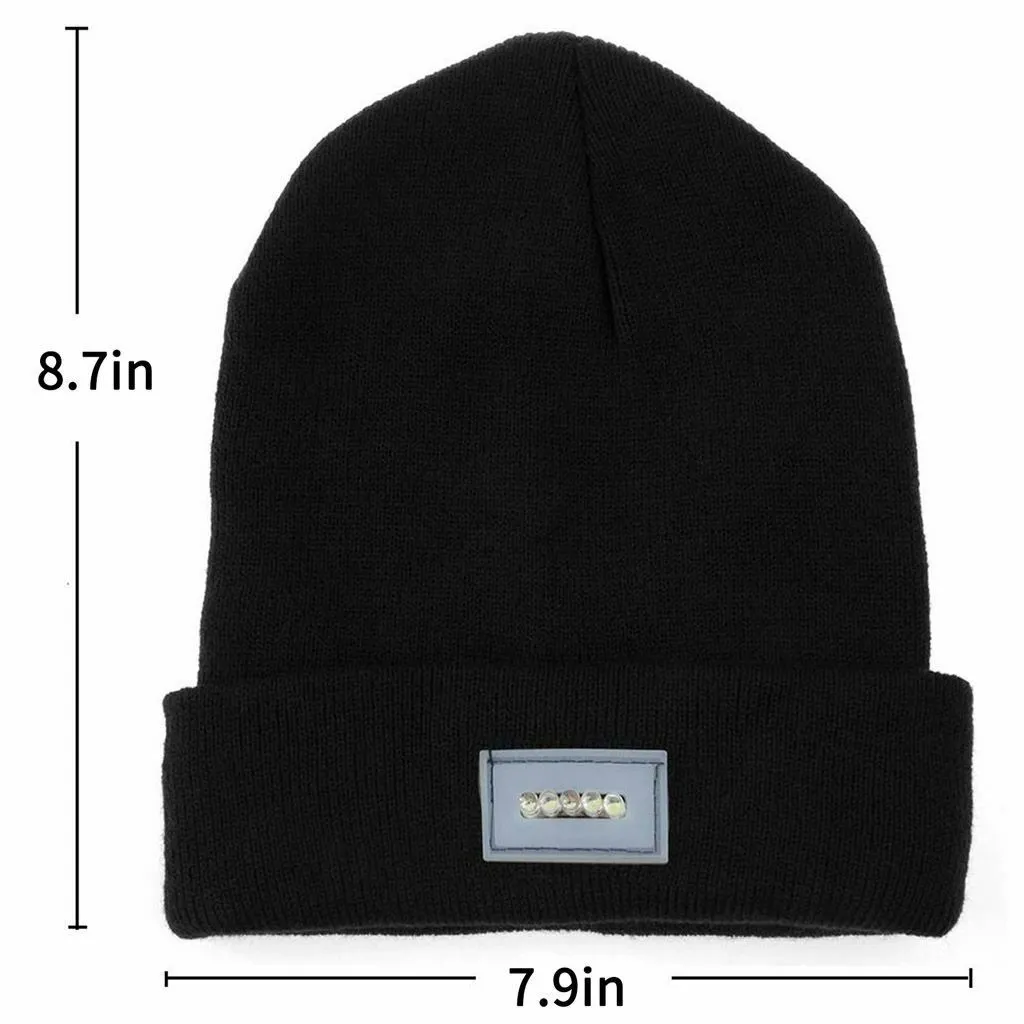 Winter Bright LED Headlamp Beanie