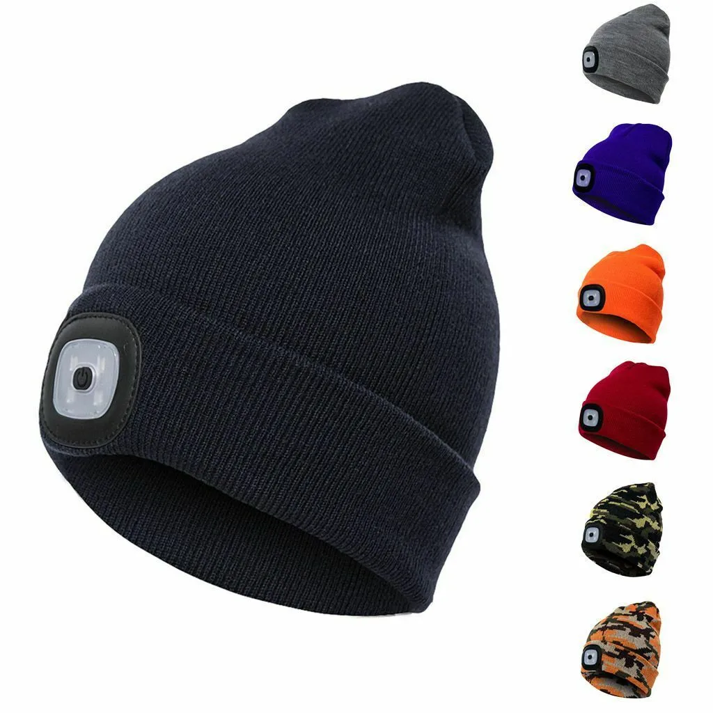 Winter Bright LED Headlamp Beanie