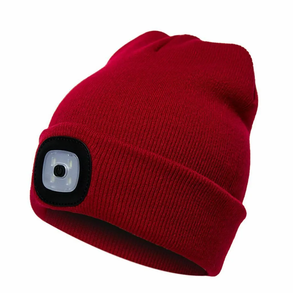 Winter Bright LED Headlamp Beanie