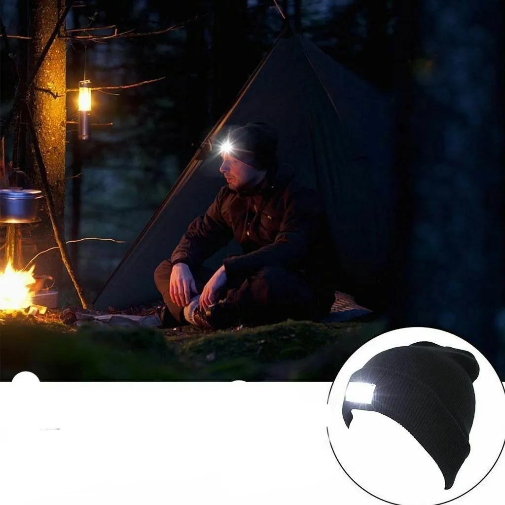 Winter Bright LED Headlamp Beanie
