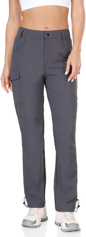 Women's Cargo Capris Hiking Pants Lightweight Waterproof Travel Outfits Camping Clothes Casual Summer Pockets