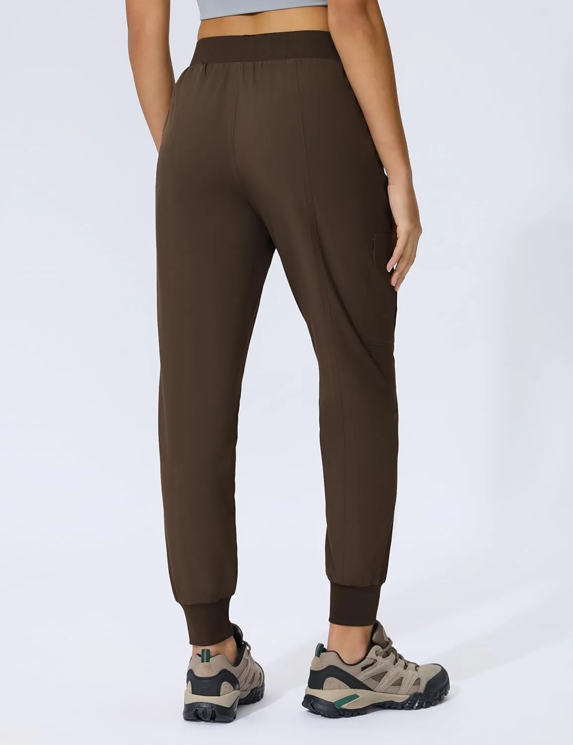 Women's Cargo Joggers Lightweight Hiking Jogger Pants Zipper Pockets Travel Athletic UPF 50 