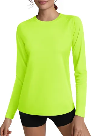Women's Long Sleeve Shirt UPF 50  UV Sun Protection Rash Guard Lightweight Quick Dry Hiking Workout Tops