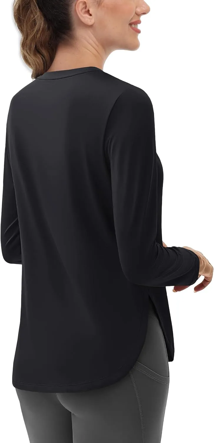 Women's Sun Shirts Long Sleeve Workout UPF 80  UV Protection Lightweight Quick Dry Outdoor Hiking Gym Tops