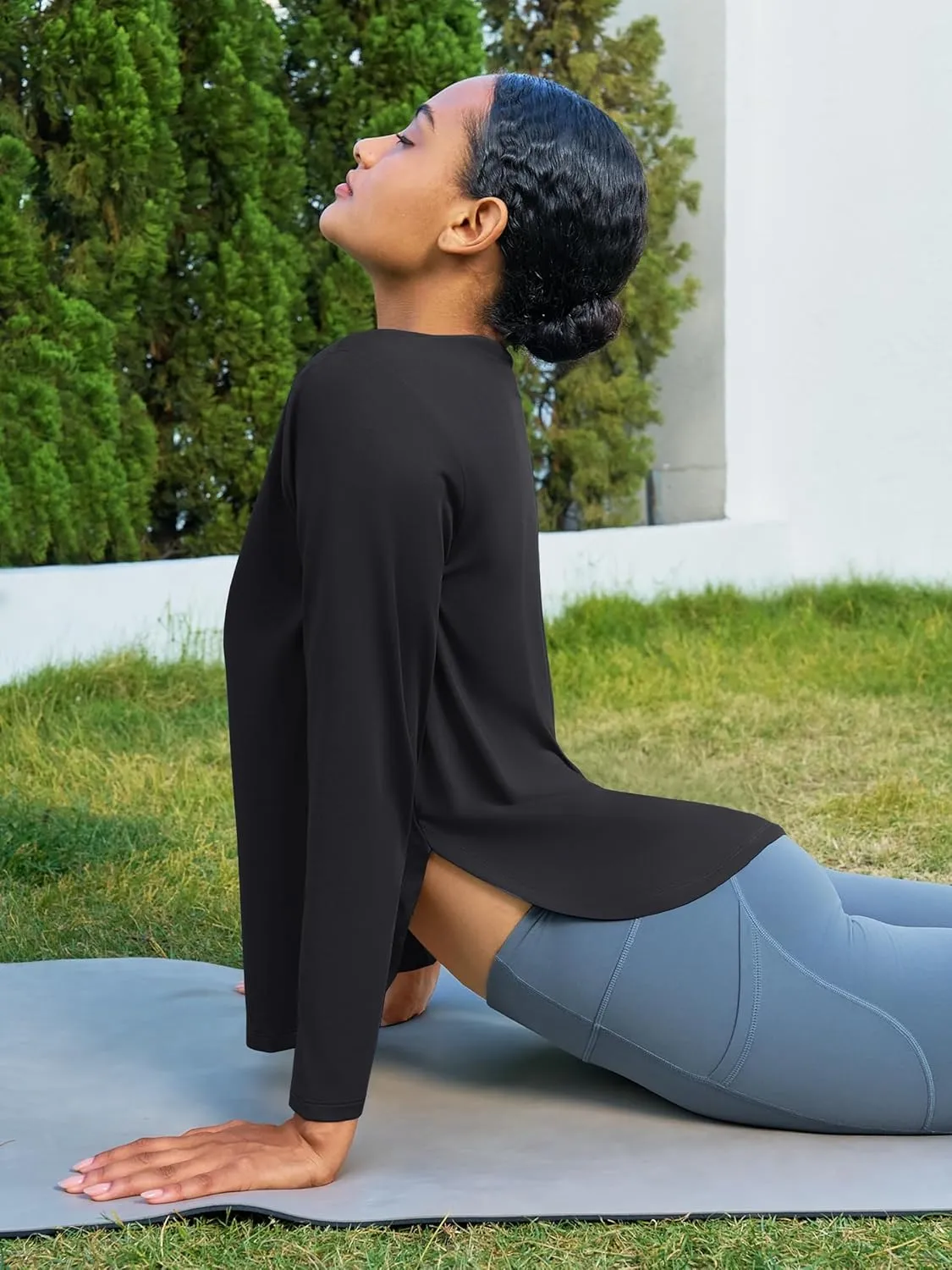 Women's Sun Shirts Long Sleeve Workout UPF 80  UV Protection Lightweight Quick Dry Outdoor Hiking Gym Tops