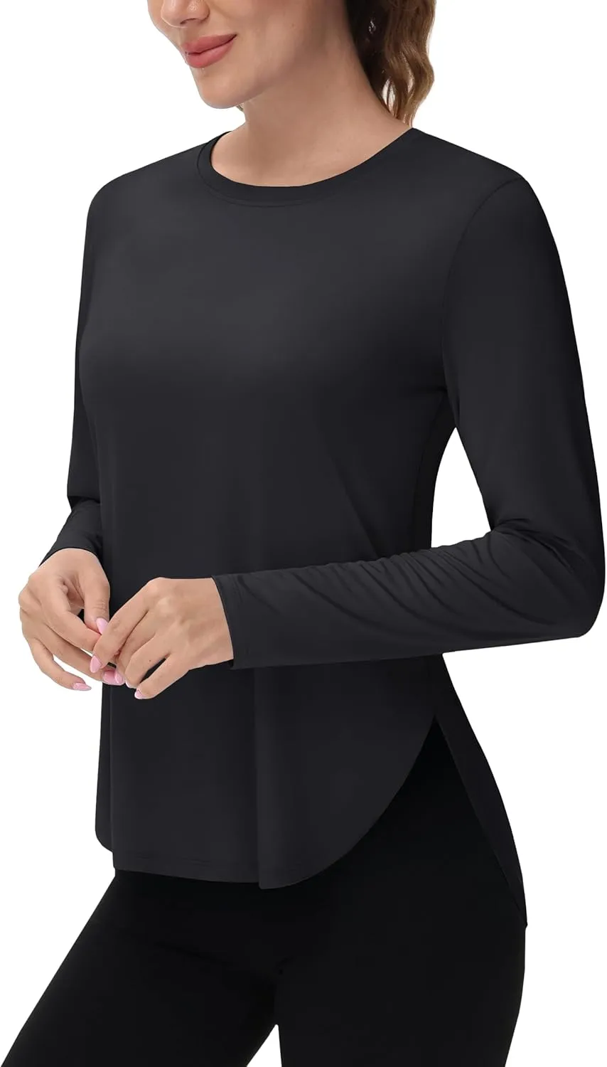 Women's Sun Shirts Long Sleeve Workout UPF 80  UV Protection Lightweight Quick Dry Outdoor Hiking Gym Tops