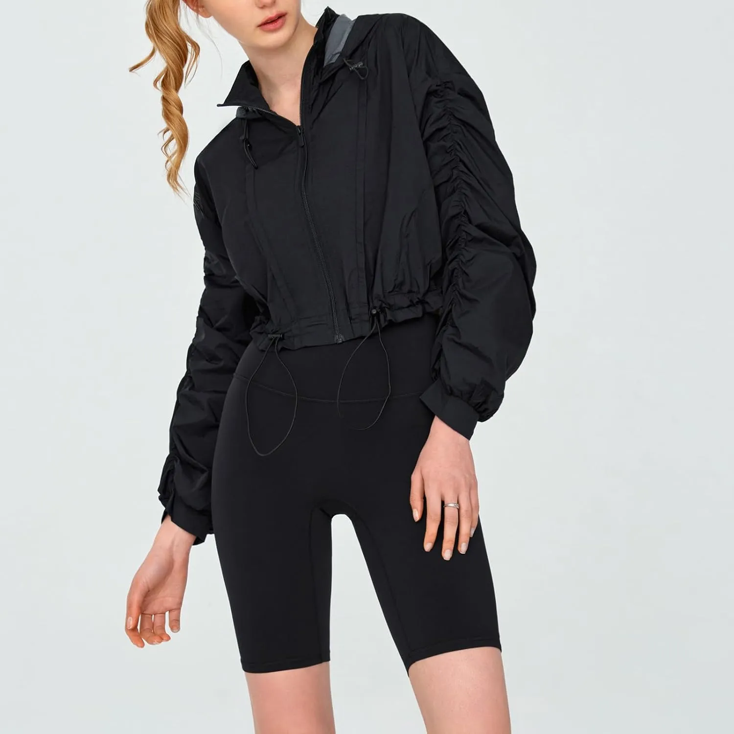 Women's UPF 50  Sun Protection UV Jacket Full Zip Lightweight Jacket Athletic Workout Hoodie for Running Outdoor Workout