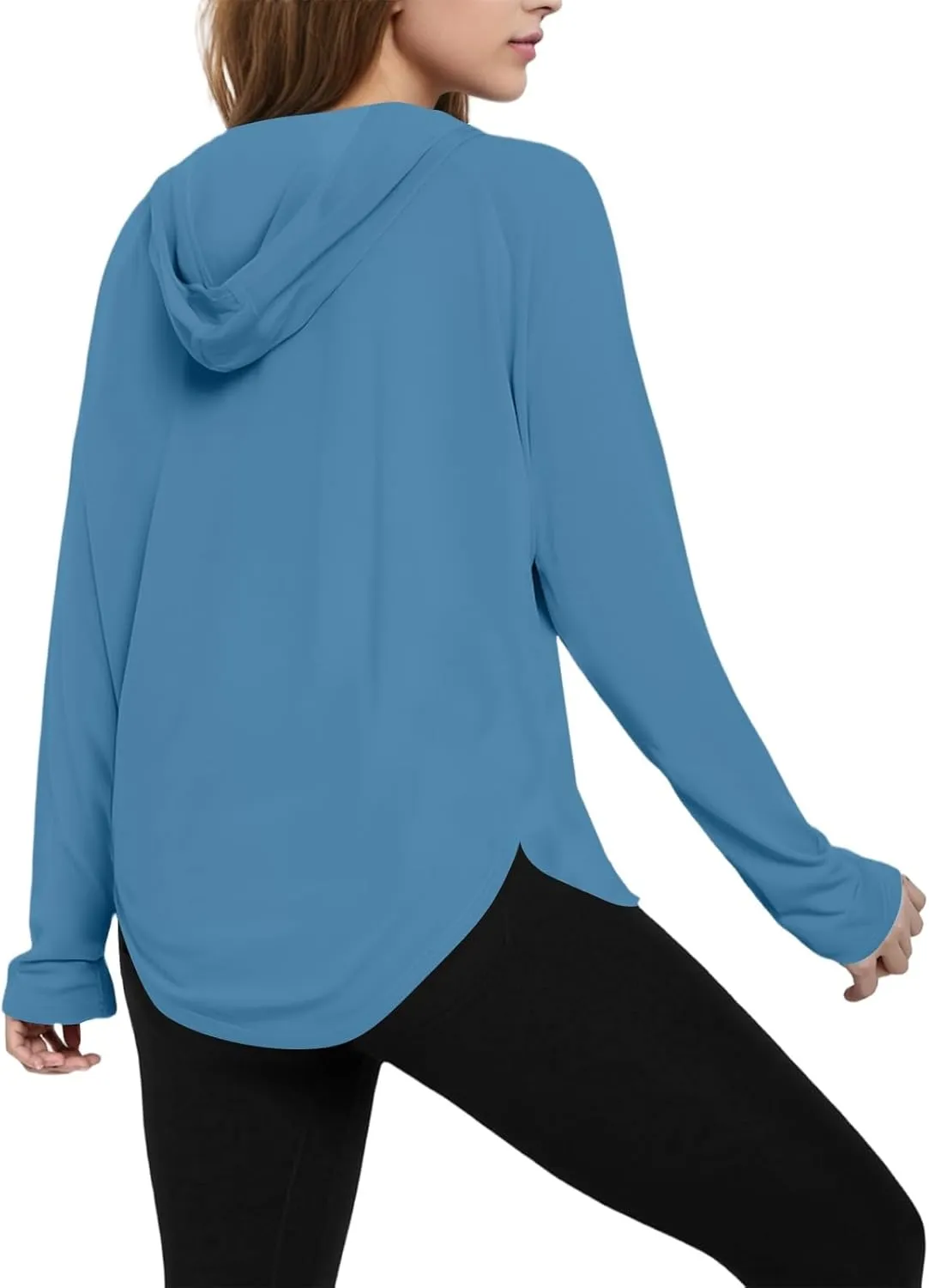 Women's UPF 50  Sun Shirt- with Hoodie Long Sleeve UV Protection Shirts Lightweight Hiking Fishing Hoodie for Women