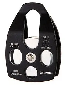 XINDA Professional  Pulley Gear Mountaineering Rock Climbing Rescue High Altitude Carriage Rescue Pulley Sheave with Swing Plate