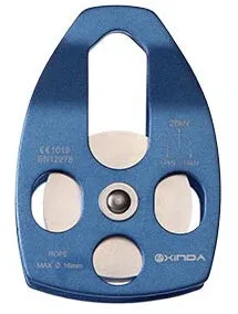 XINDA Professional  Pulley Gear Mountaineering Rock Climbing Rescue High Altitude Carriage Rescue Pulley Sheave with Swing Plate
