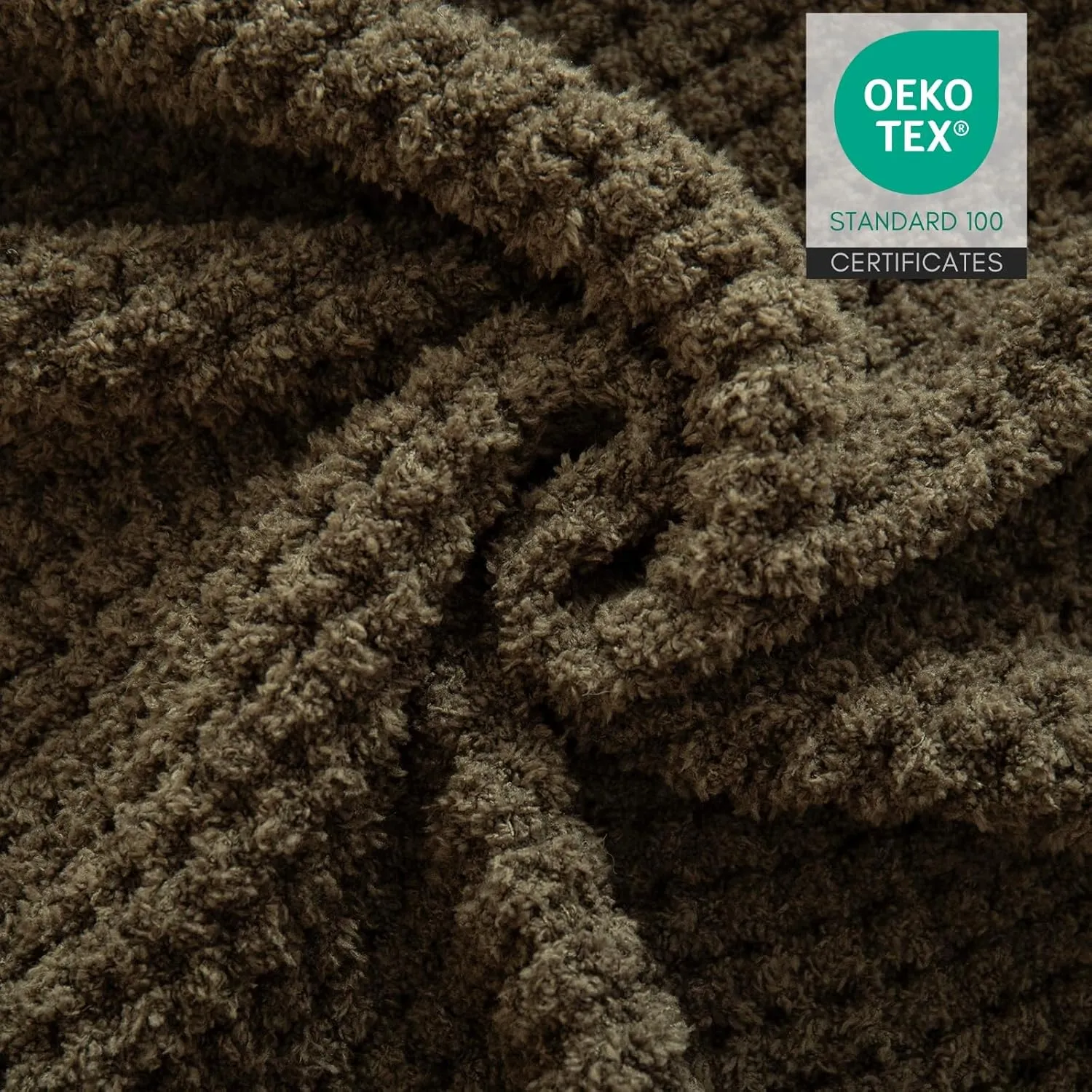 YIRUIO Microfiber Waffle Throw Blanket Weave Knit Super Soft Ultra Cozy Fuzzy Fluffy Warm for Living Room Bedroom Bedding Farmhouse (Army Green, 51'' x 63'')