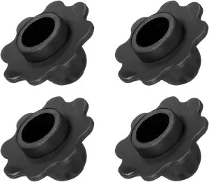 YOKIVE 4 Pcs Camping Chair Foot, Detachable Non-Slip Stool Feet Replacement Accessories, Great for Hiking Picnic Fishing Outdoor (Black, 18mm)