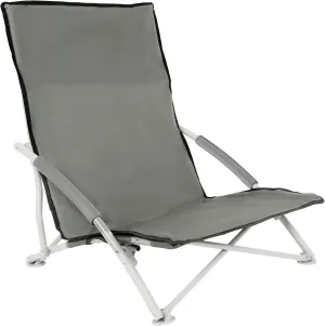 YSSOA Beach Camping Folding Adults with Carry Bag︱Low Profile, Lightweight, Portable Chair for Outdoor Travel, Picnic, BBQ (Color: Grey), 1-Pack, Black